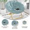 Flash Furniture Dusty AquaSoft Gold Faux Fur Folding Saucer Chair FV-FMC-025-DTAQ-SGD-GG - alternate 5